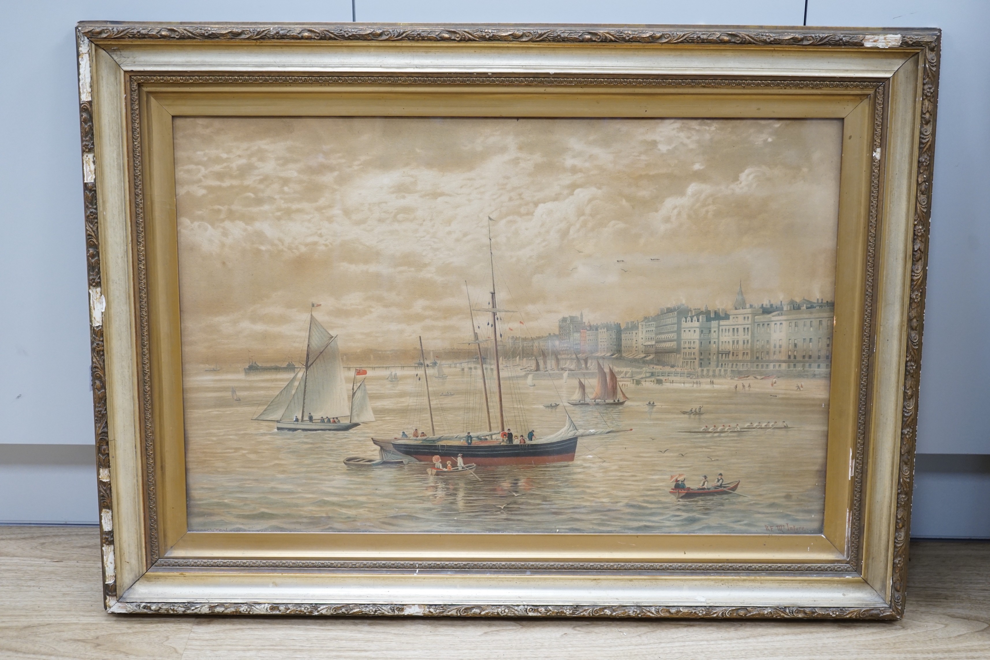 Robert Finlay McIntyre (1846-1906), chromolithograph, 'Brighton, Queen of the South', 49 x 76cm